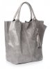 Kožené kabelka shopper bag Genuine Leather černá 788